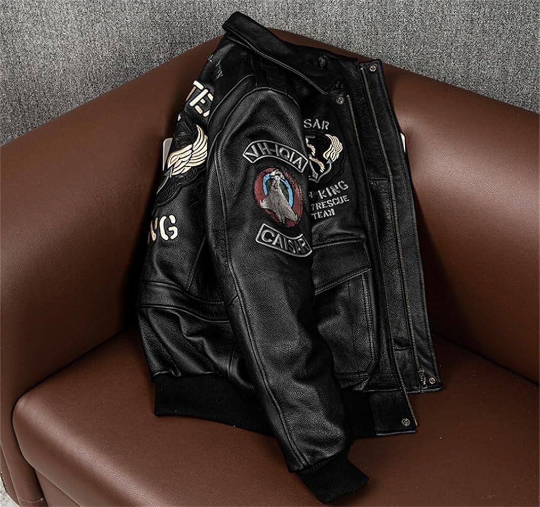 Amazon | [VIIBOY] 革ジャン 本革 フライトジャケット ライダース