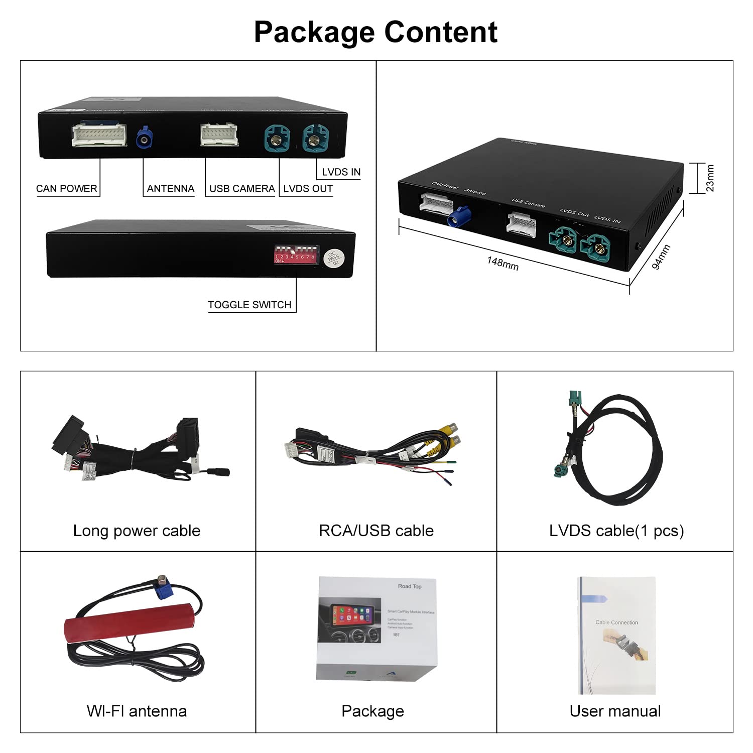 Amazon.co.jp: Road Top ワイヤレス Carplay Android Auto BMW NBT