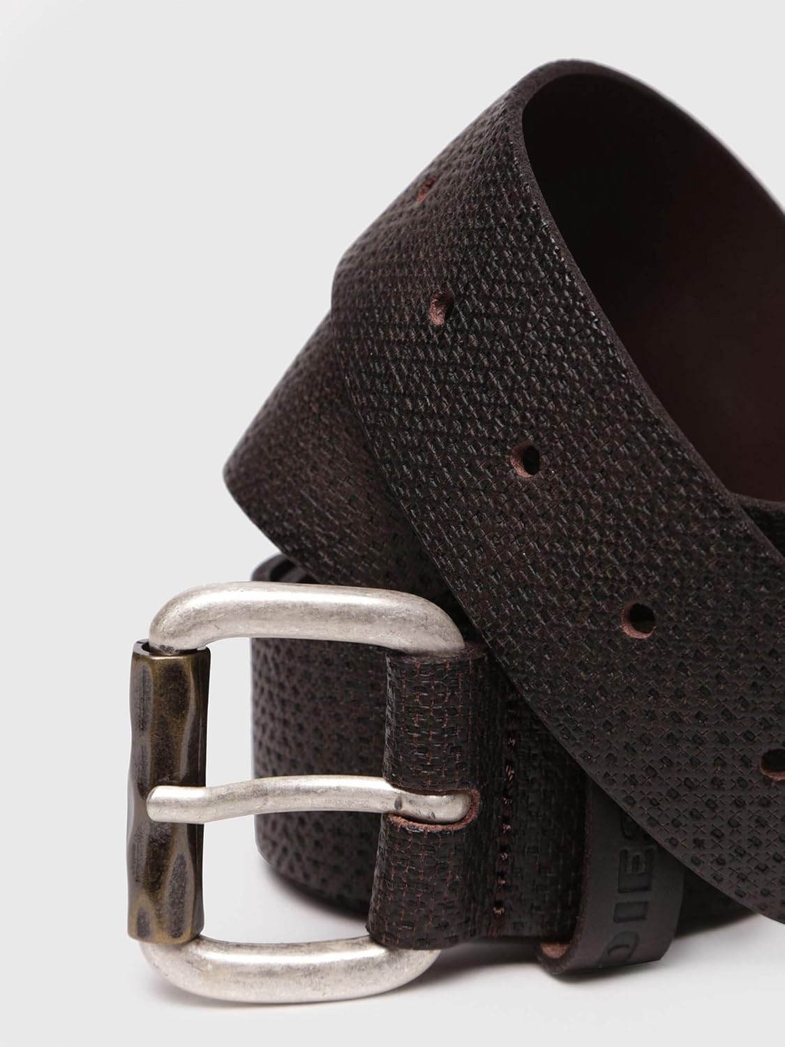 Amazon | [Diesel] (ディーゼル) メンズ パンチングレザー ベルト