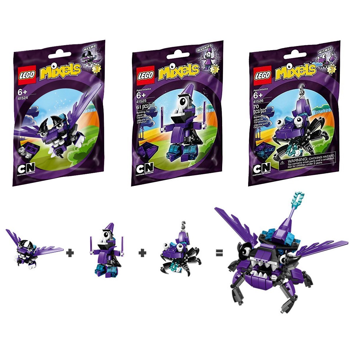LEGO, Mixels Series 3 Bundle Set of Wiztastics, Mesmo (41524