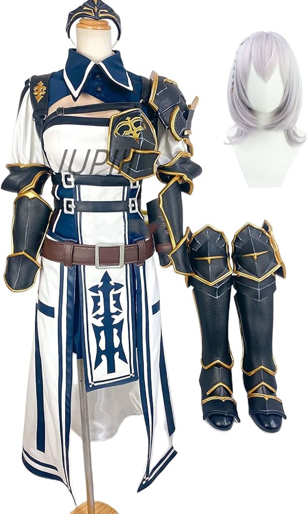 Amazon.co.jp: VTuber 白銀ノエル ウィッグ、靴付き コスプレ衣装 風