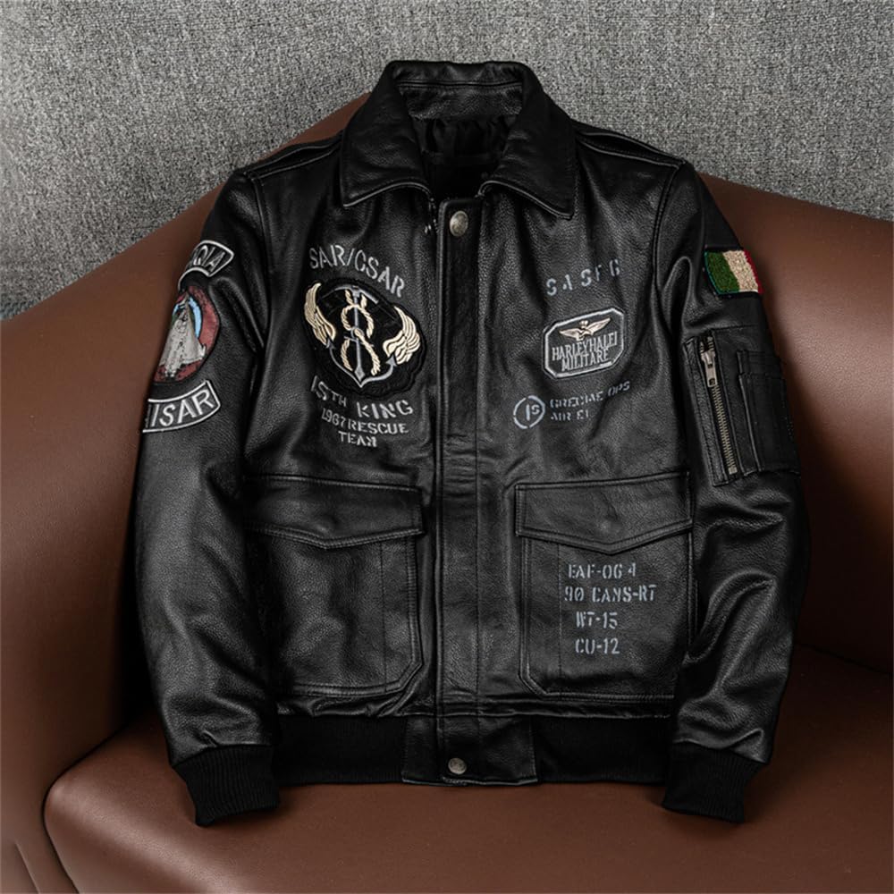 Amazon | [VIIBOY] 革ジャン 本革 フライトジャケット ライダース