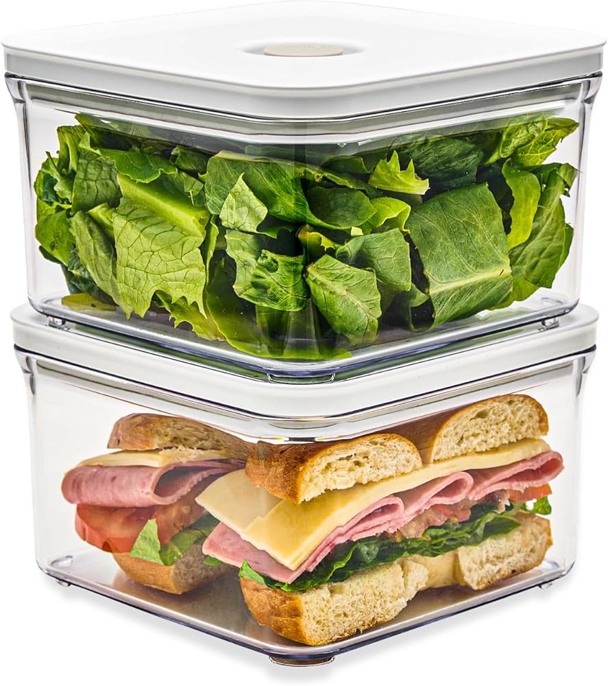 Amazon｜VAKUEN プレミアム真空保存容器 ショート 2個セット バルブで