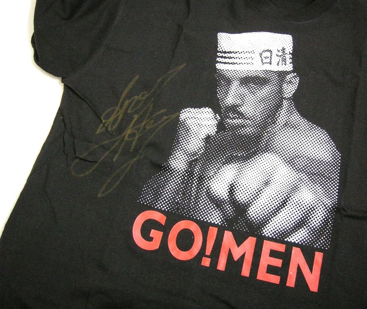 激レア】K-1 空手 アンディフグ 日清強麺 直筆サイン入りTシャツ