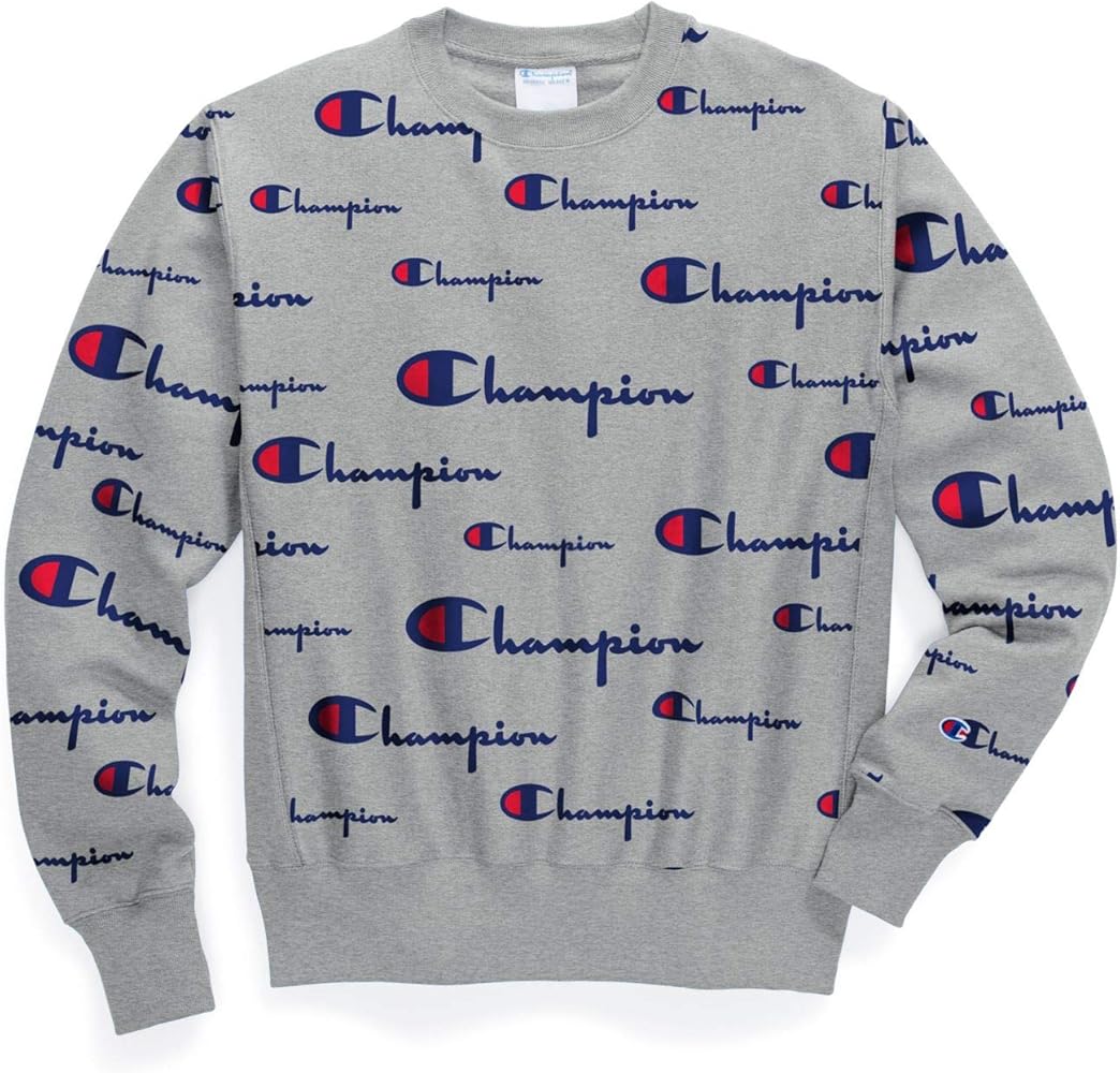 Champion Life Men's Reverse Weave Crew-Print Sweater Sweater