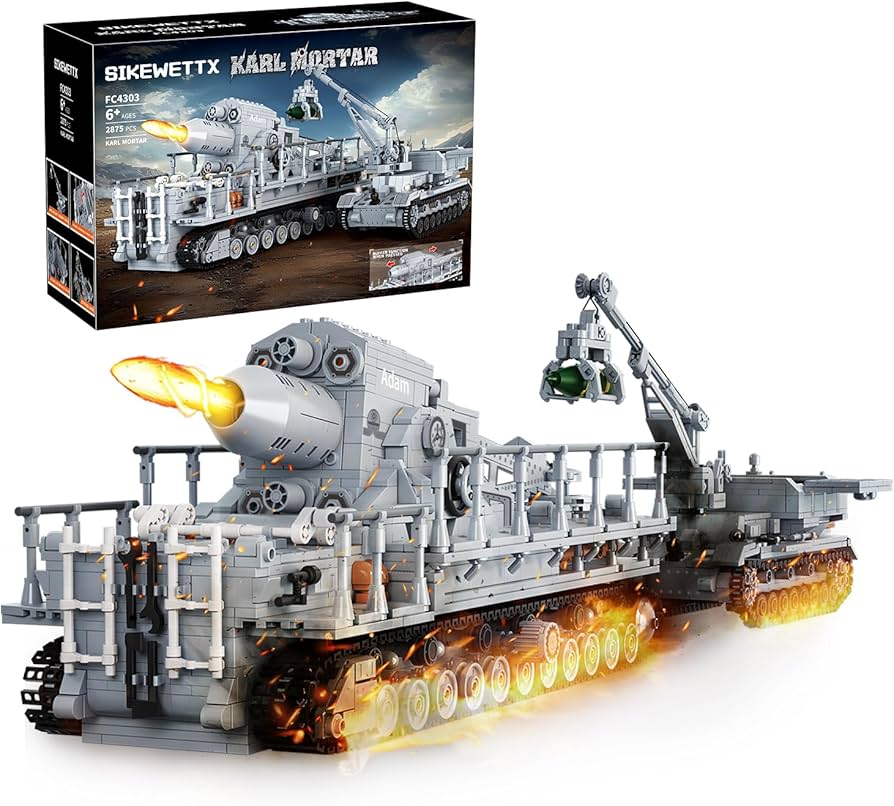 Amazon.com: Karl Heavy Mortar Tank Building Block Set 2875 Pieces