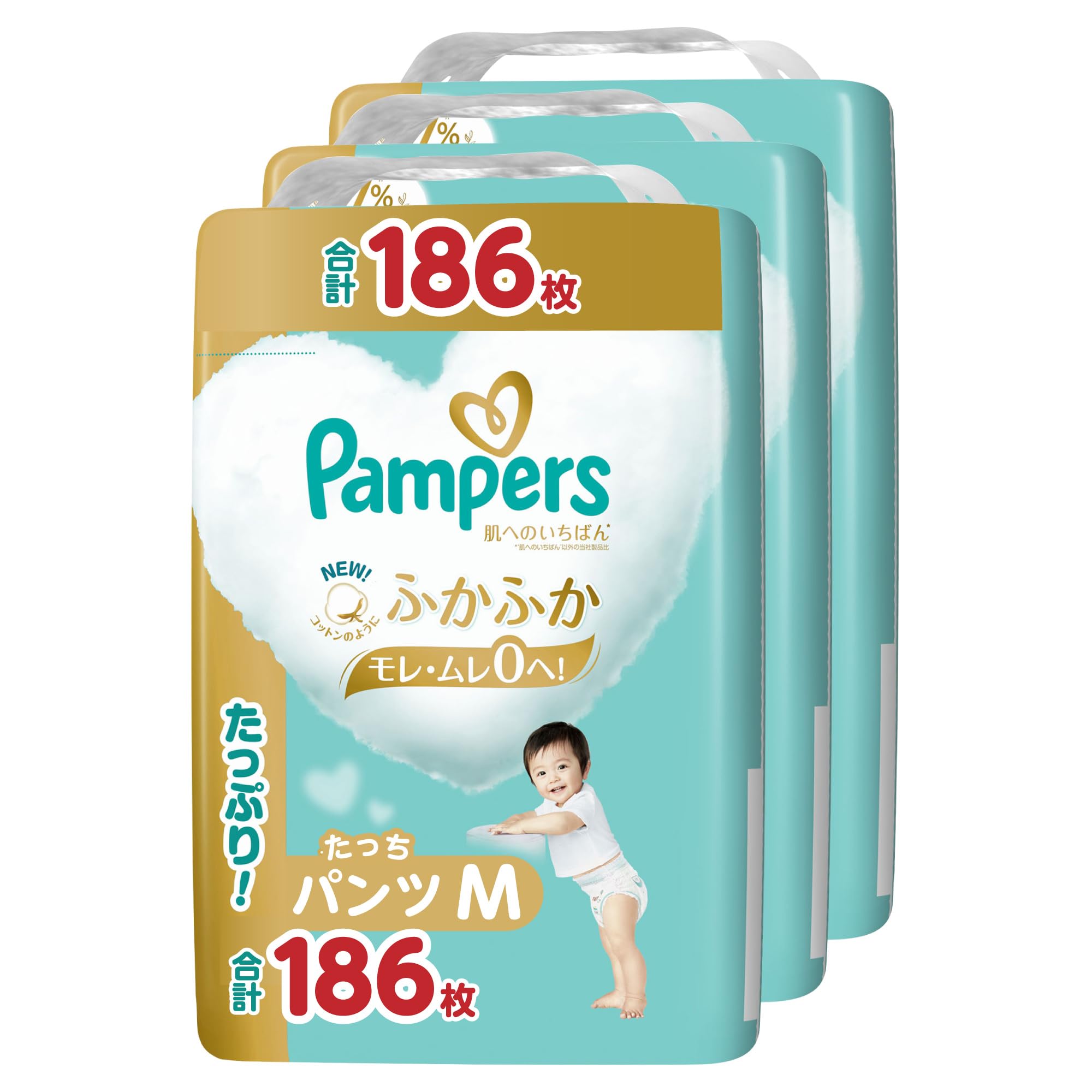 Amazon.co.jp: パンパース 【パンツ Mたっちサイズ】 オムツ 肌への