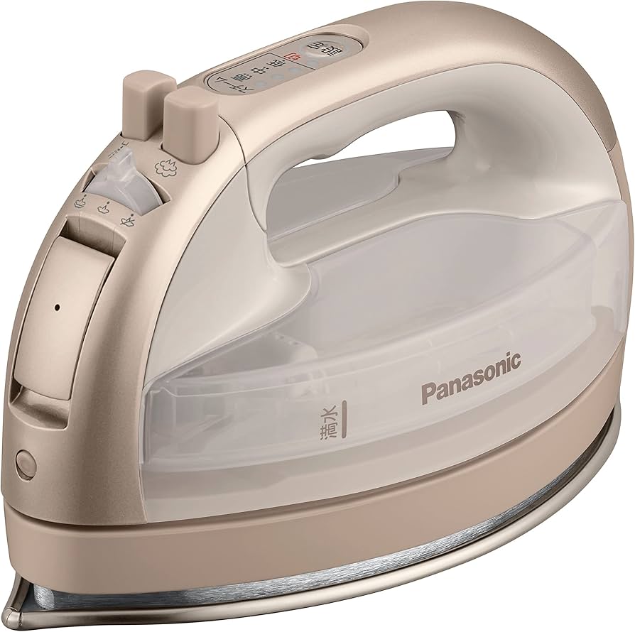 Amazon | パナソニック コードレススチームWヘッドアイロン ベージュ