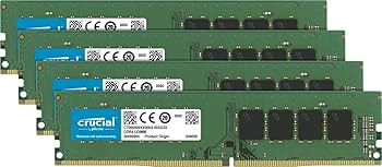 Crucial 32GB Kit (8GBx4) DDR4 2400 MT/s (PC4-19200) SR x8 DIMM 288