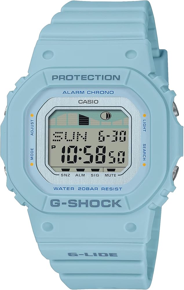 Amazon.com: CASIO G-Shock G-Lide Light Blue Digital Watch GLX