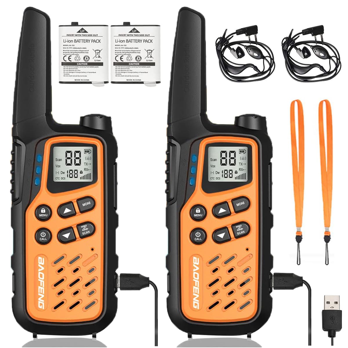 Amazon | トランシーバー 無線機 免許不要 特定小電力 充電式 1200mAH