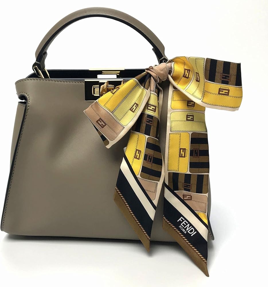 Amazon | フェンディ スカーフ レディース シルク100% 120cm x 5cm