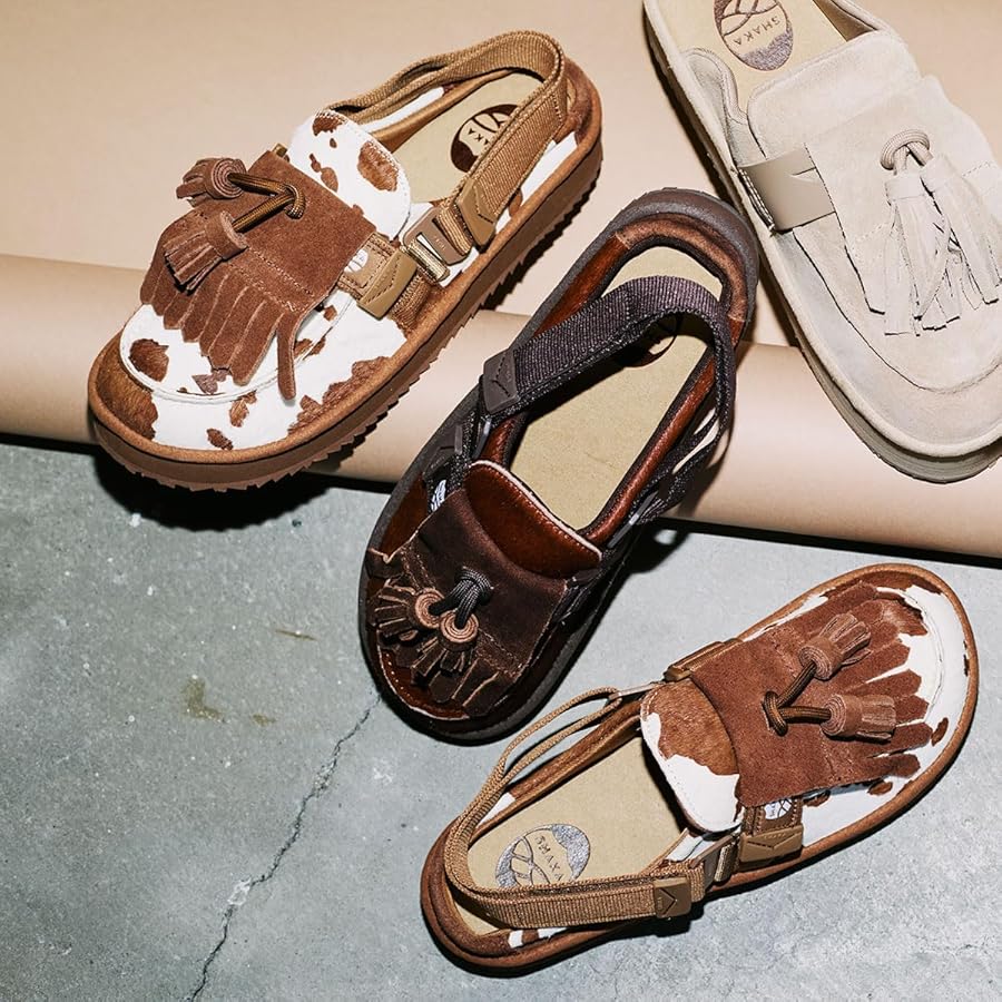 Amazon.com | SHAKA(シャカ) Men's Moccasin Mule, Pony, 22.0 cm