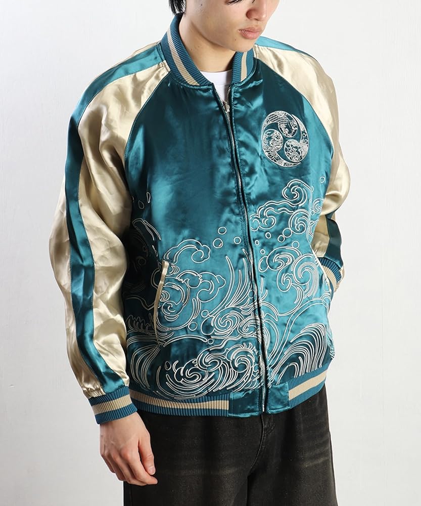 Amazon | [HYAKKA RYOURAN] 【百花繚乱】和柄 総刺繍 リバーシブル