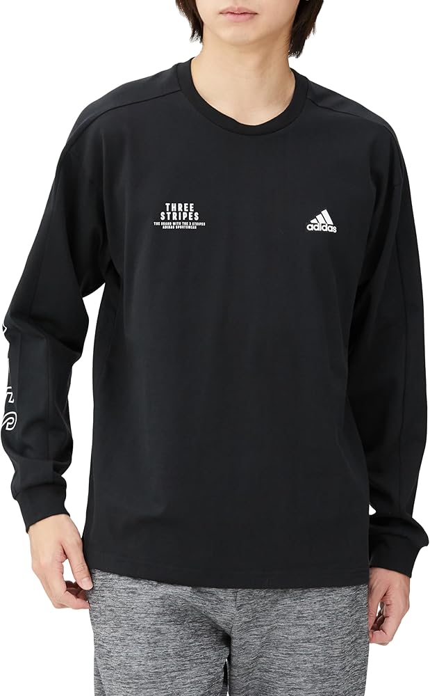 Amazon | アディダス 長袖 Tシャツ ワード 長袖 Tシャツ メンズ JSY26