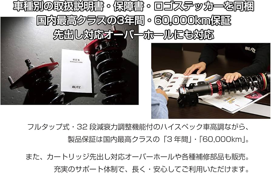 Amazon | BLITZ(ブリッツ) 車高調 レンチ付 アルテッツァ/ヴェロッサ