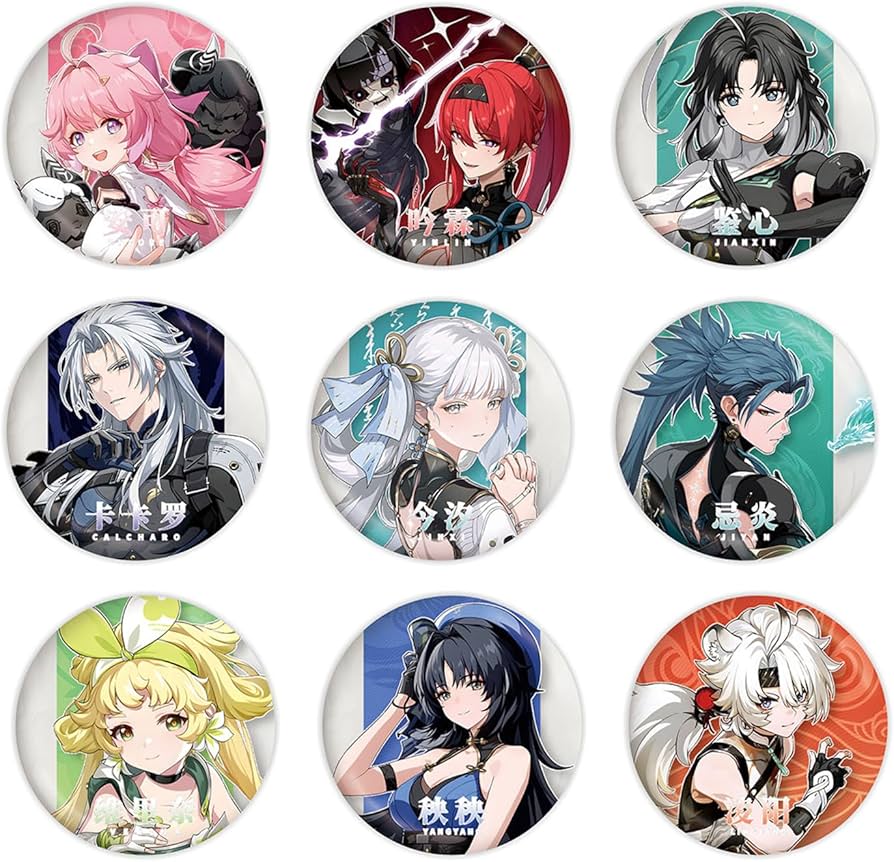 Amazon.co.jp: 鳴潮 グッズ バッジ 漂泊者 丹瑾 散華 熾霞 秧秧 白芷