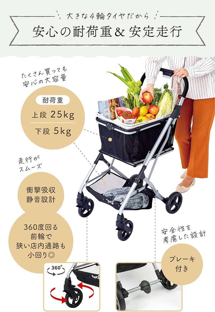 Amazon｜エコカ ショッピングカート 【3点セット 本体+マイバッグ+保冷