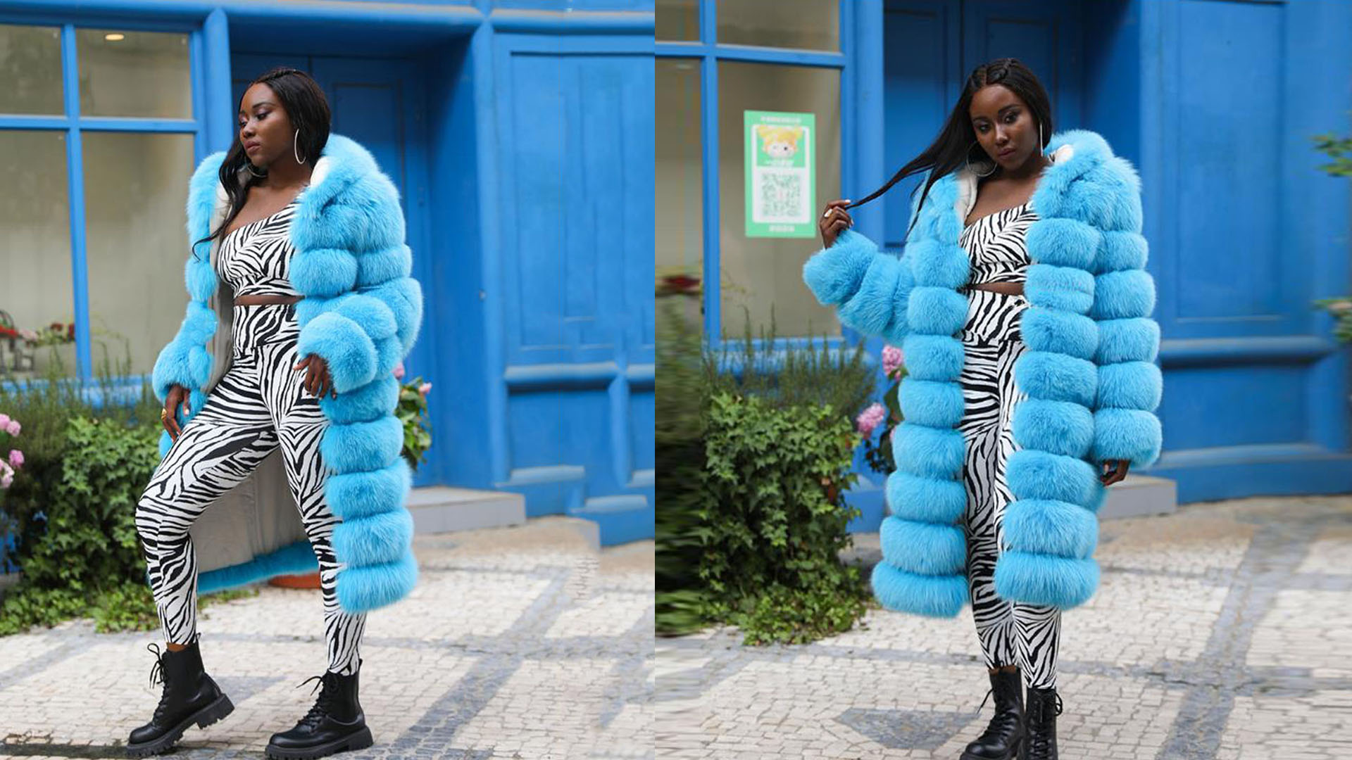 Denny&Dora Real Fur Coat Women Cropped Fox Fur Custom Winter