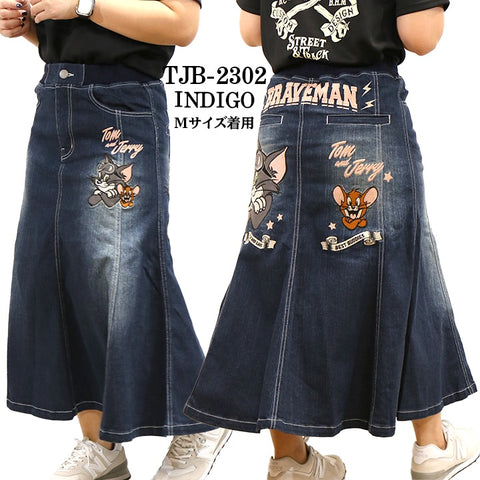 THE BRAVEMAN×TOM&JERRY トムジェリ コラボ ストレッチ デニムスカート