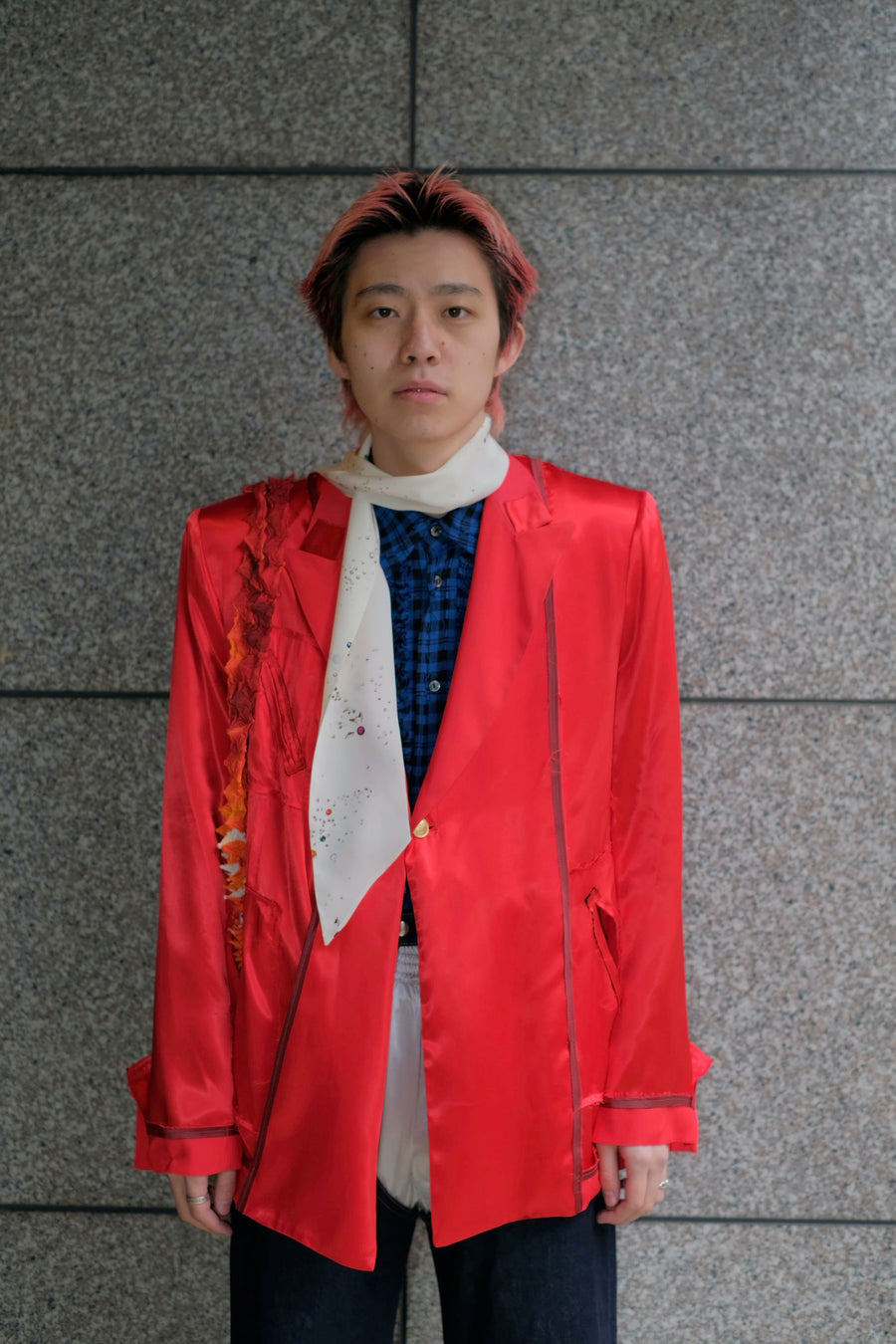 MASU(エムエーエスユー)のGALAXY SILK SCARF WHITE(スカーフ)の通販