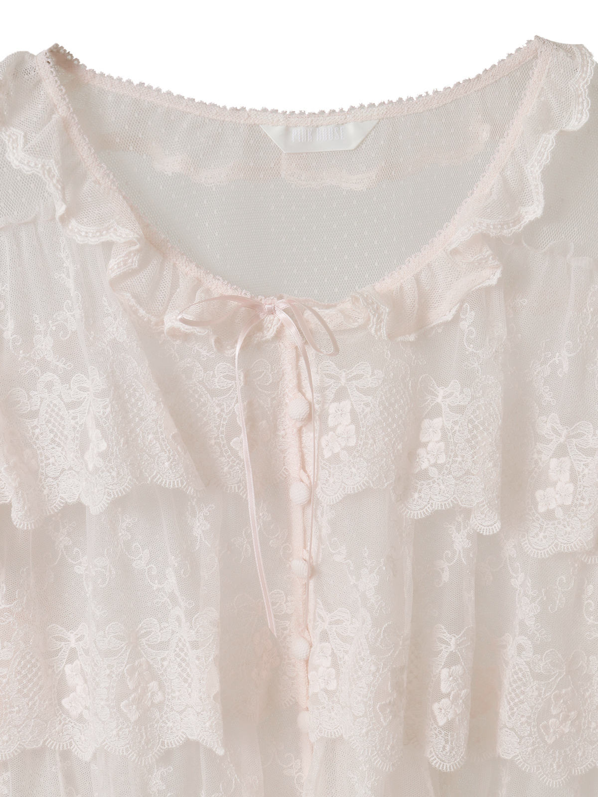 あじさい柄レースフリル使いブラウス｜ピンクハウスオフィシャル