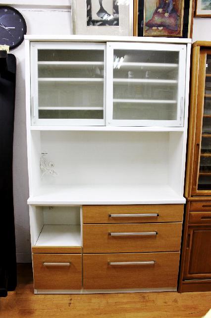 K MATSUDA 松田家具キッチンボード、食器棚、幅117cm Used 定価24万