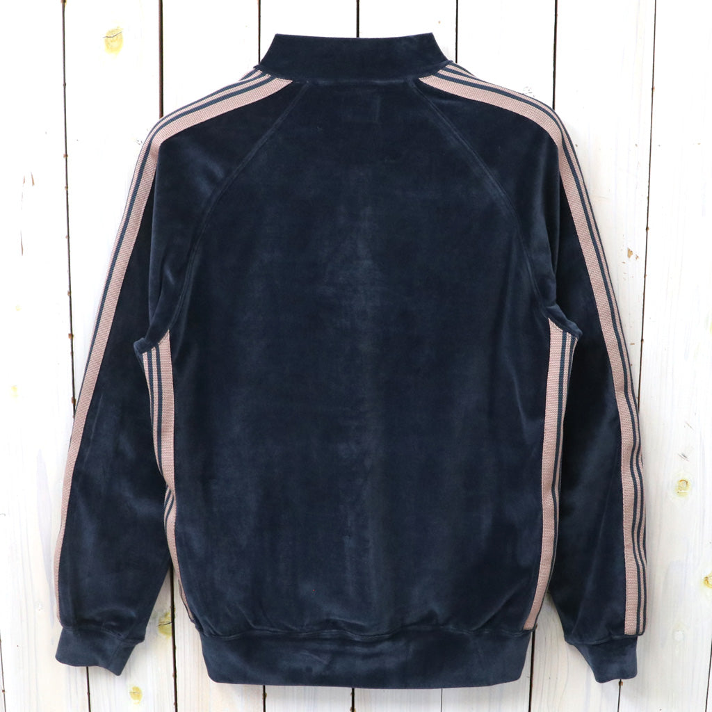 Needles : Rib Collar Track Jacket-C/PE Velour (Steel Blue