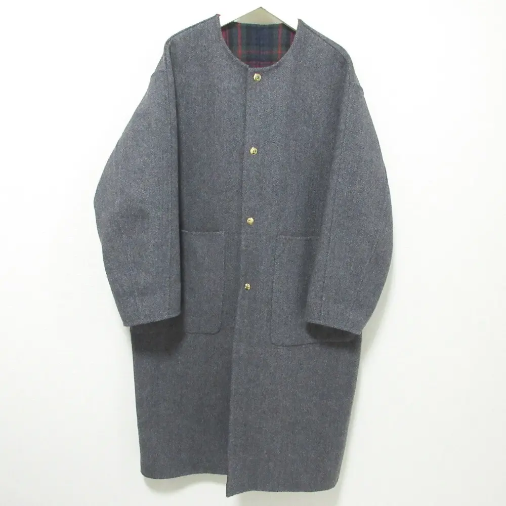 DRAWER ドゥロワー ヘリンボーン×チェック柄 シルクブレンド