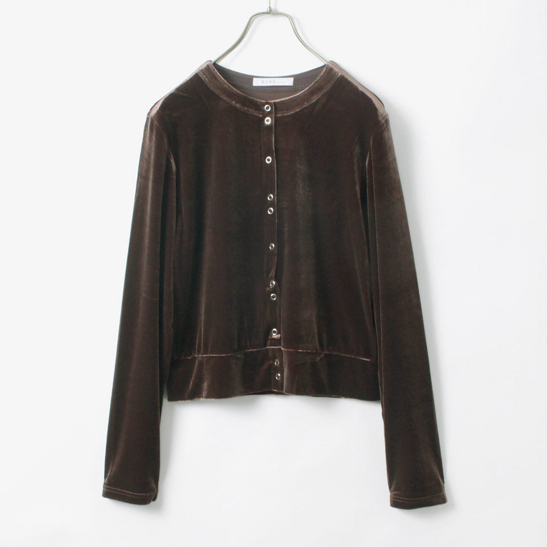 ETRE TOKYO（エトレトウキョウ） リングドットベロアトップス