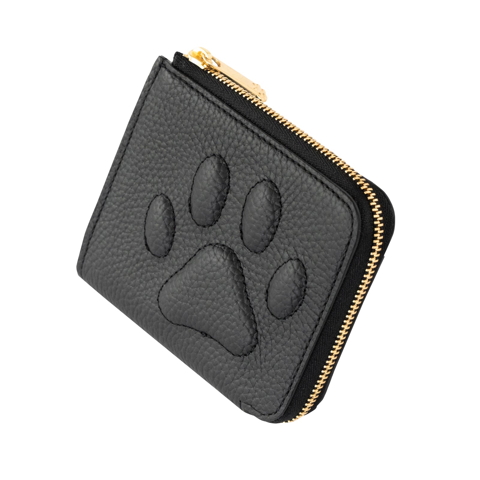 PAW L字ファスナーミニ財布 キュイール・マッシュ / ブラック