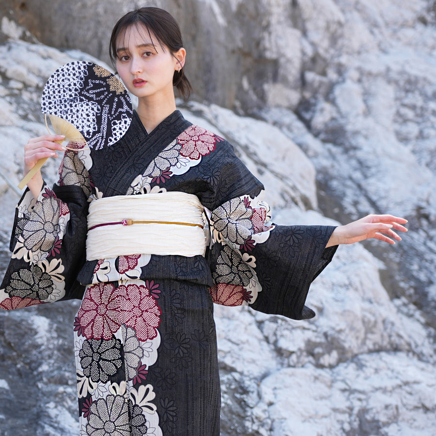 浴衣（白黒／モノトーン） | utatane［公式］オンラインショップ