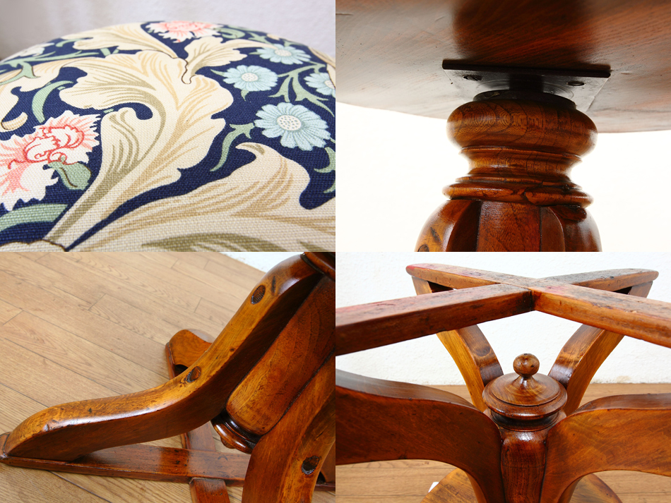 和骨董WA-COTTOO 大正ロマンTAISHO-ROMANスタイル 丸椅子MARUISU