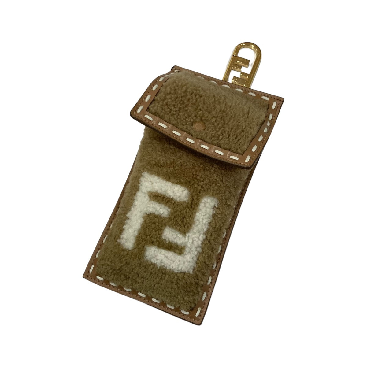 FENDI(フェンディ) FFロゴファーフォンポーチ ベージュ｜【公式