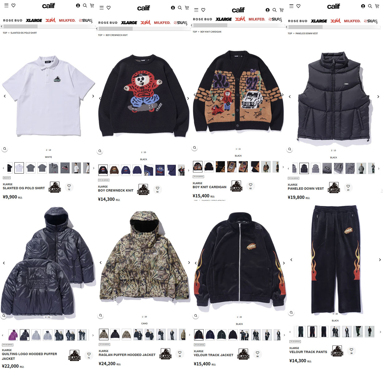 XLARGE（エクストラ ラージ） ボーイ ニットカーディガン 101244015007