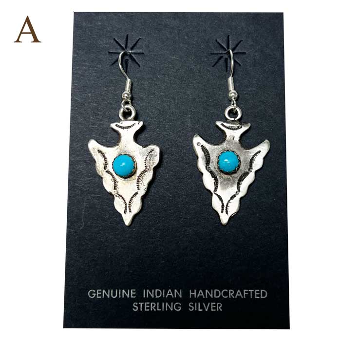 インディアンジュエリー ナバホ アローヘッド ピアスINDIAN JEWELRY