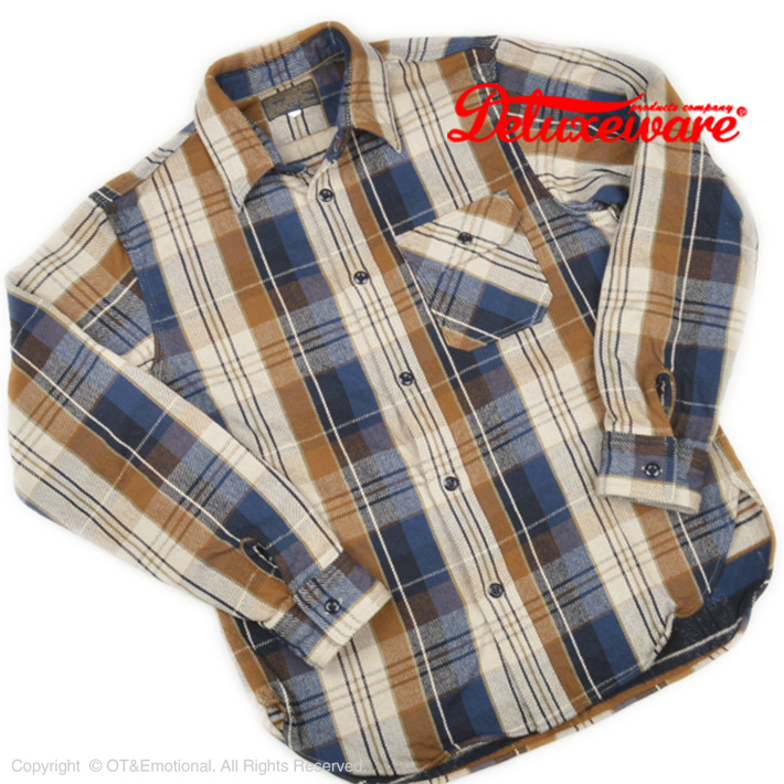 DELUXEWARE（デラックスウエア） ヘビーネルシャツ HV-53