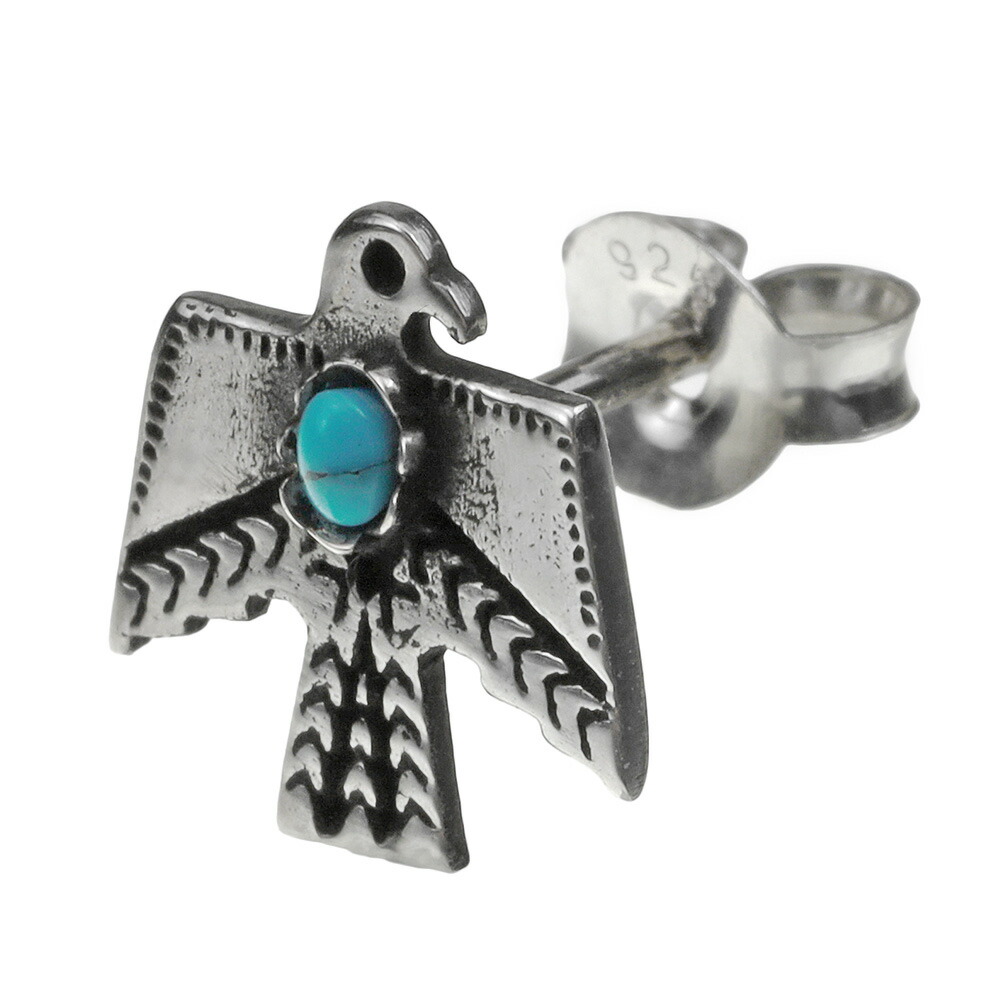 Binich（ビニッチ） ピアス メンズ 片耳用 ターコイズ 鳥 スタッド