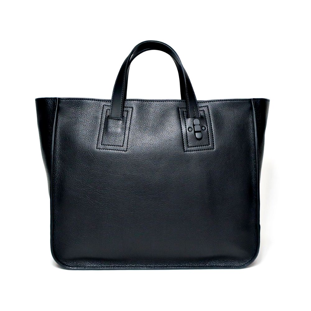 TOMOE（トモエ） トートバッグ 横型 レザー 本革 シボ革 B4サイズ