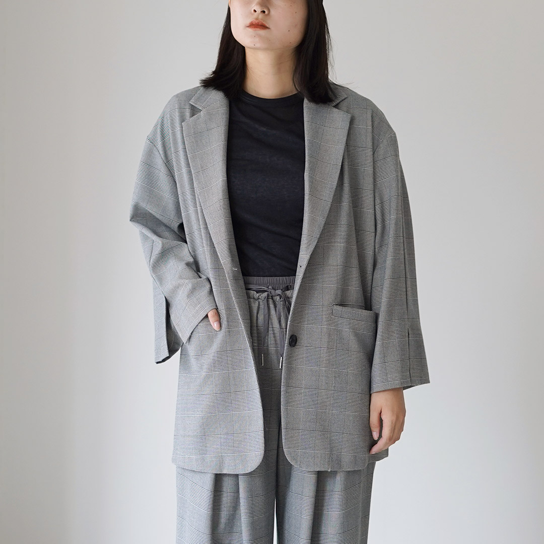 CYAN TOKYO（シアントーキョー） グレンチェック スリット スリーブ