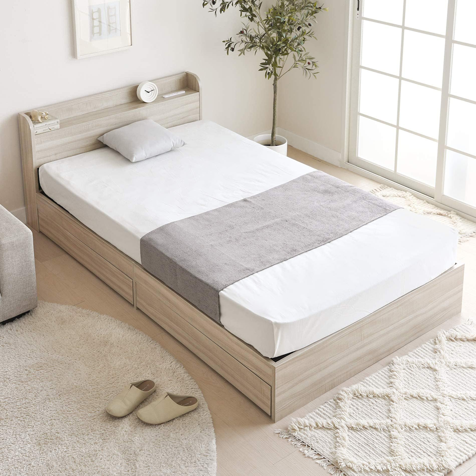 MODERN DECO（モダンデコ） ベッド ベッドフレーム シングル 収納付き