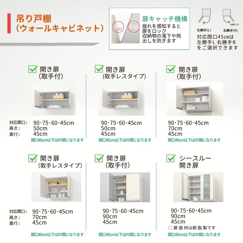 ノクト カップボード 食器棚 間口195cm(75+60+60cm) フロア