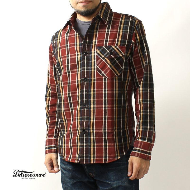 DELUXEWARE（デラックスウエア） ネルシャツ 2023秋冬 新作 HV-49 W