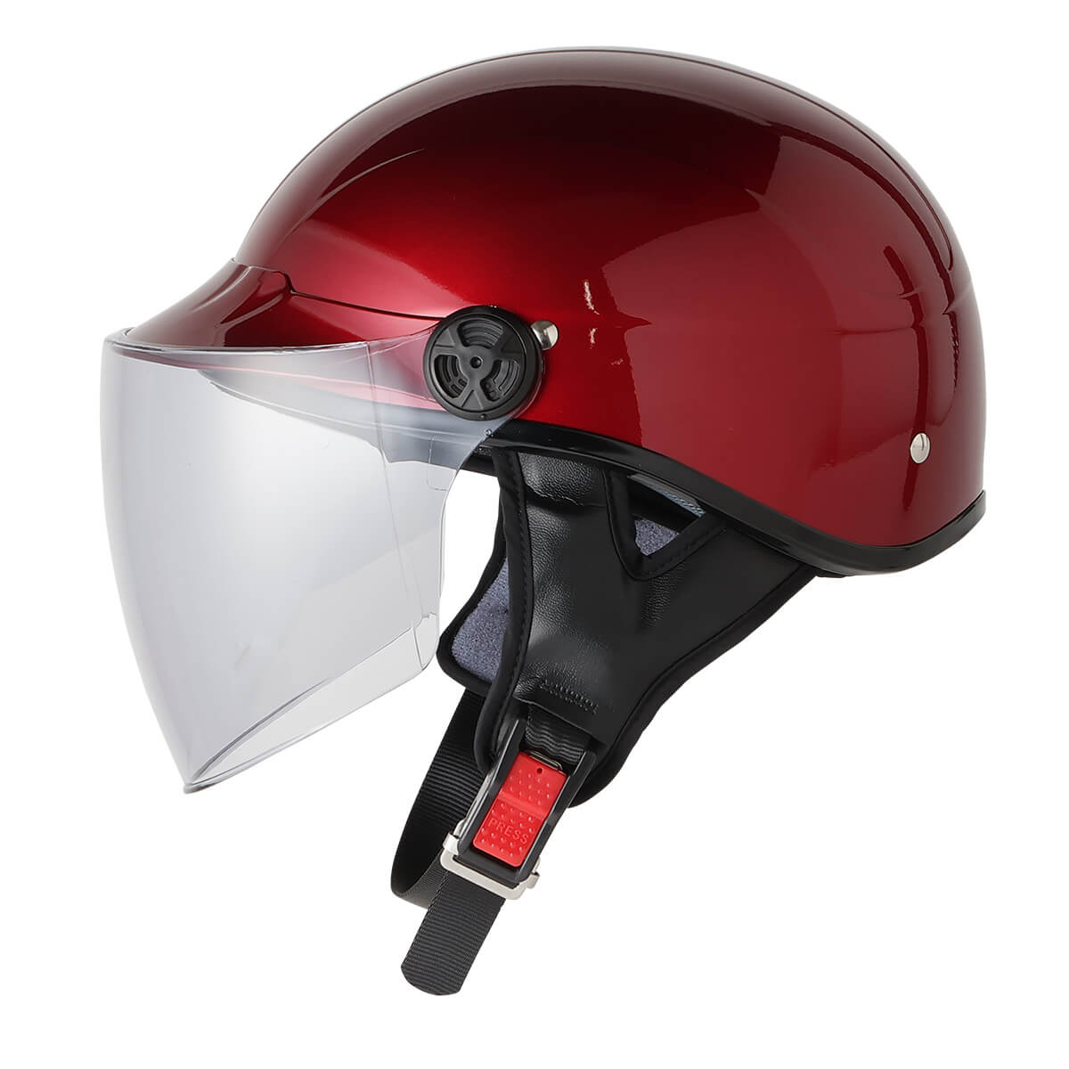 ヘルメット バイク 原付 スクーター ハーフヘルメット シールド付