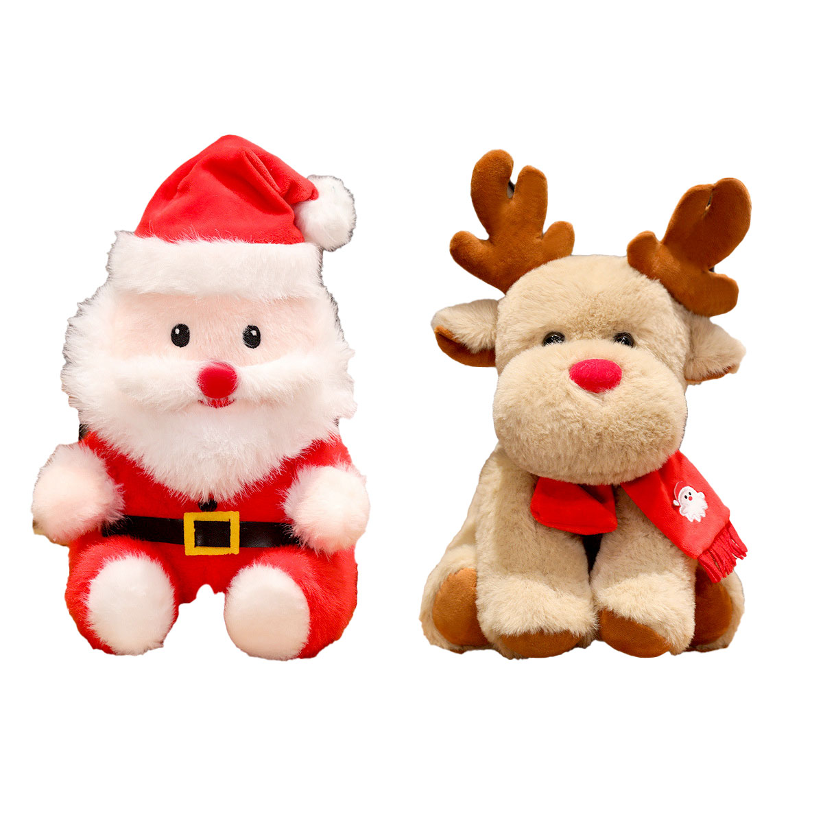 クリスマス サンタ ぬいぐるみ 人形 2個 セット : いいひ - 通販