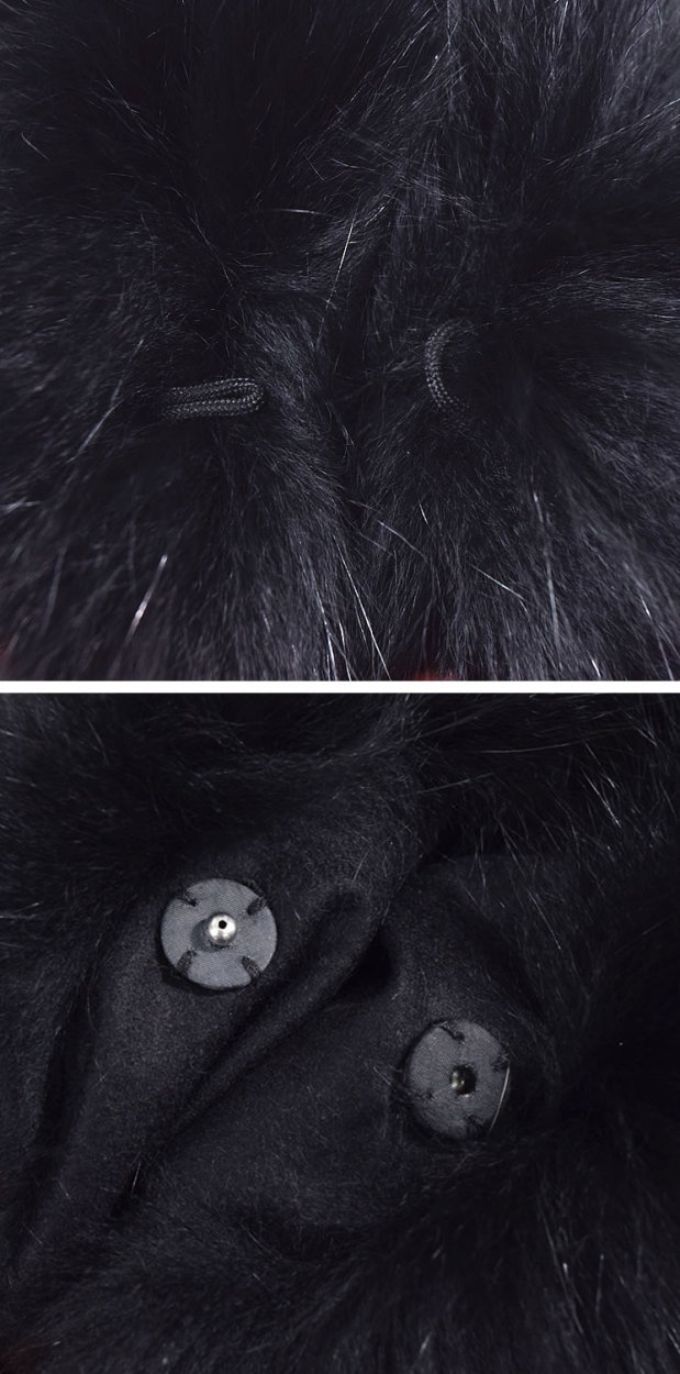 爆買 ポンチョ ケープ 日本製 カシミヤ 100％ SAGA フォックス トリム