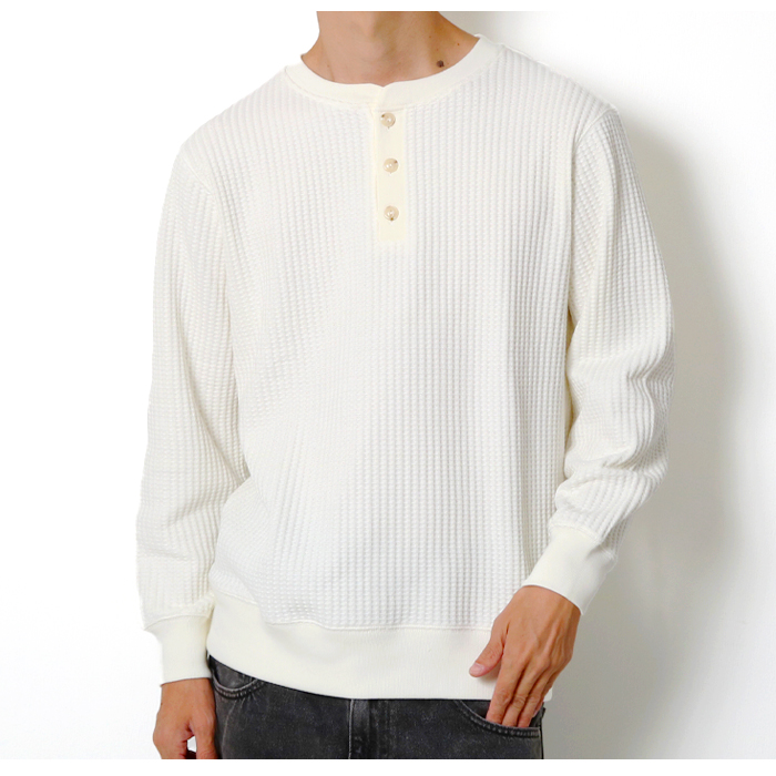 JEMORGAN（ジェーイーモーガン） ビッグワッフル ヘンリーネック