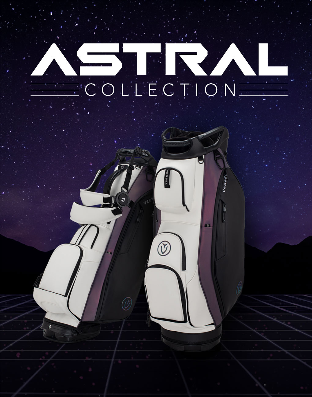 VESSEL Lux Cart キャディバッグ 10.5型 Astral 14分割 ベゼル 2023年