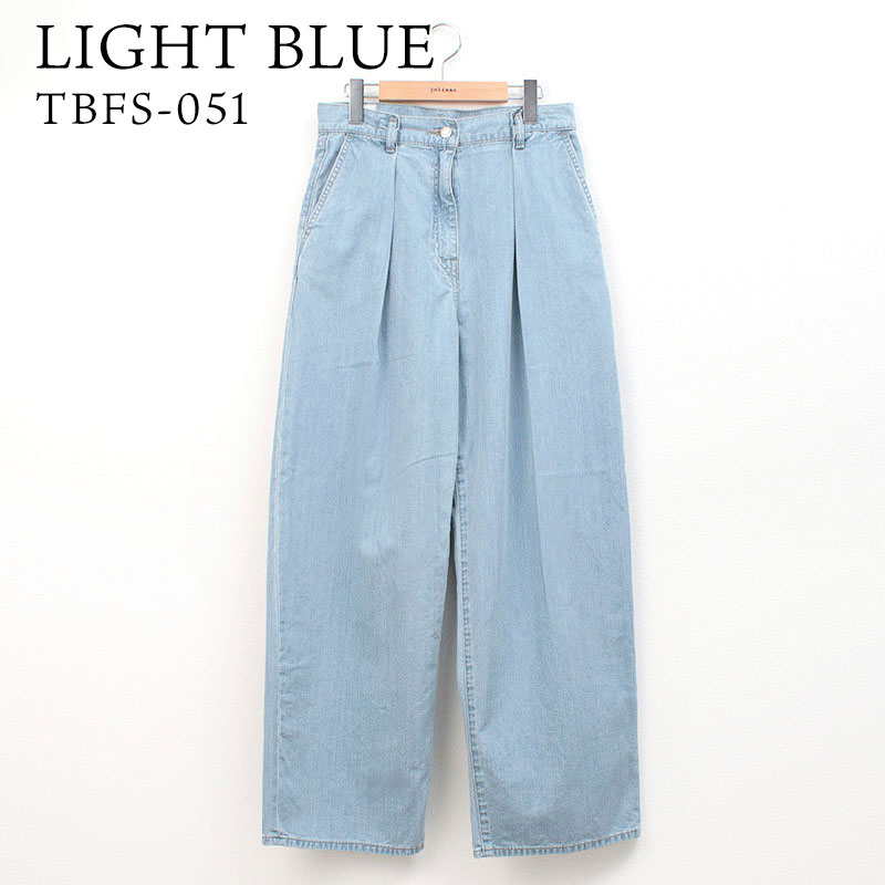 TICCA（ティッカ） デニム レディース ライトデニム タックワイド