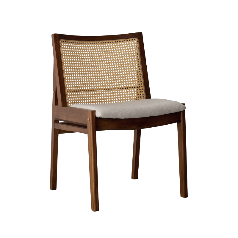 NOWHERE LIKE HOME ダイニング チェア 完成品 ラタン 真鍮 無垢 チーク